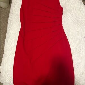 Elegant Red Sleeveless Dress